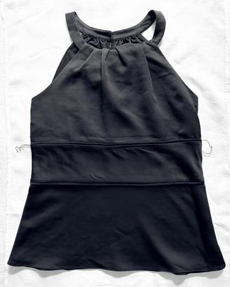Top nero in seta, capo di sartoria