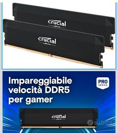 Crucial Pro RAM DDR5 32GB kit (2x16GB) 6000MHz CL3