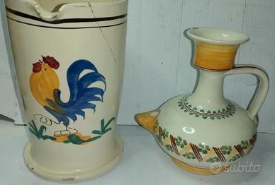 2 vecchie maioliche di grottaglie epoca anni 60