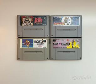 Lotto 4 giochi Super Nintendo giapponese