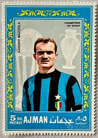 FRANCOBOLLI CALCIATORI 1968 - SANDRO MAZZOLA  ETC.