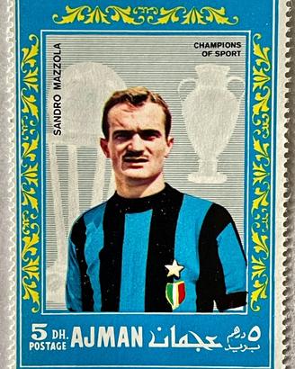 FRANCOBOLLI CALCIATORI 1968 - SANDRO MAZZOLA  ETC.