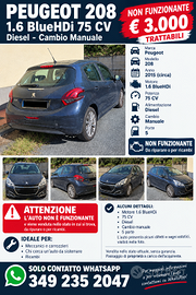 Peugeot 208 1.6 BlueHDi 75 CV, diesel