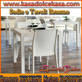 TAVOLO E 4 SEDIE PER ARREDO GIARDINO SOLO 99