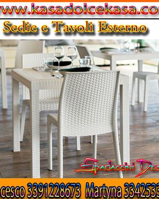 TAVOLO E 4 SEDIE PER ARREDO GIARDINO SOLO 99