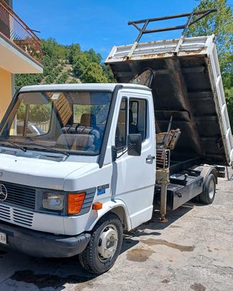 Autocarro ribaltabile con gru