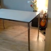Tavolo Ikea TORSBY, 135x85, cromato/bianco lucido