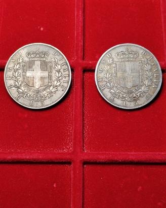 2 Monete d'argento 