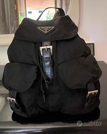 Zaino Prada Vela nero vintage con card originale