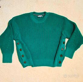Maglione Tommy Hilfiger Donna tg.L Nuovo Verde