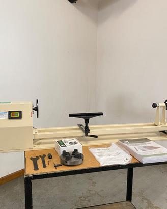 Tornio per legno TRN 1000 + mandrino 4g + sgorbie