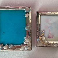 Coppia cornici laminate argento