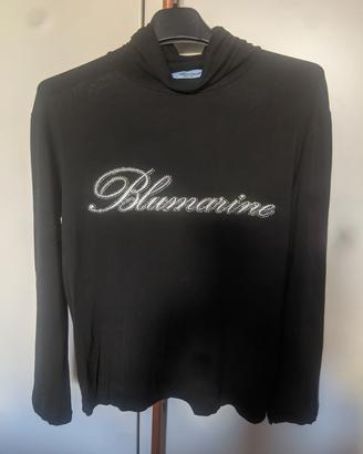 Maglia "Blumarine" nera da donna con strass