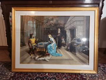 Quadro  "La partita di scacchi" su tela