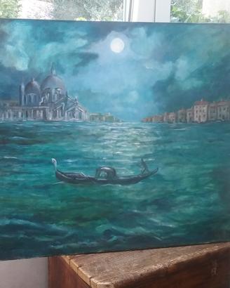 Dipinto Notturno Veneziano