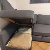 divano  letto, divano con  penisola contenitore 