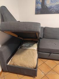 divano  letto, divano con  penisola contenitore 