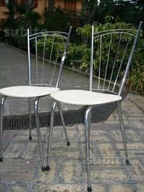 Coppia sedie cromate