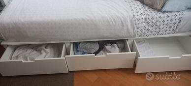 letto singolo ikea Nordli con cassetti 80x200 cm