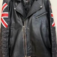 Giacca cafe racer vintage in pelle biker moto