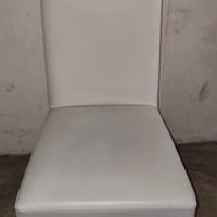 Sedie moderne ecopelle bianche imbottite