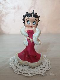 Vecchia statuina "Betty Boop" natalizio vintage.