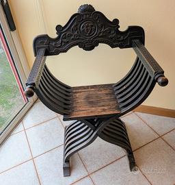 Sedia Savonarola pieghevole