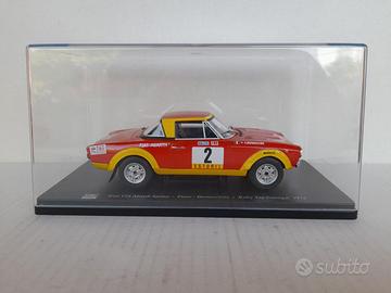 MODELLO AUTO FIAT 124 ABARTH SPIDER RALLY IN TECA