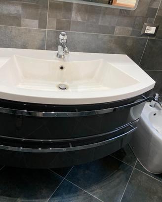 Mobile bagno a 2 cassetti con lavandino