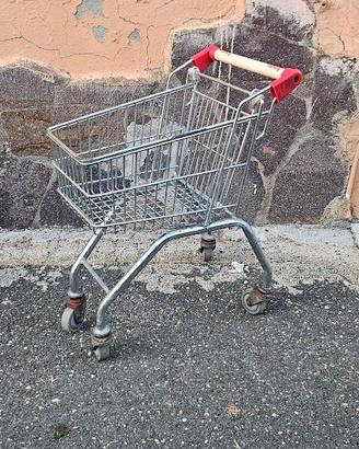 CARRELLO MINI SPESA ORIGINALE MODERNARIATO METALLO
