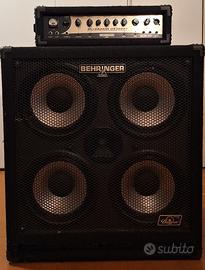 Amplificatore  BEHRINGER BX3000T 300W -Cassa 1000W