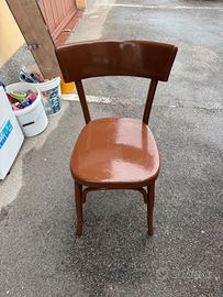 6 sedia vintage in legno anni ’60