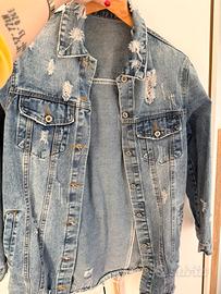 Giacca jeans destroyed