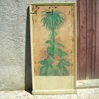 VECCHIO PANNELLO IN LEGNO CON APPENDIABITI DA MURO