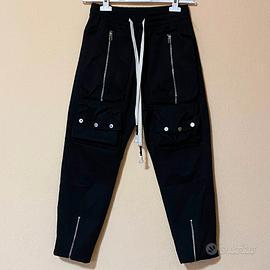 AWB Pantaloni Cargo Tasche Zip Nero Casual Hip-Hop