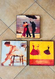 Quadretti artigianali Ballerine e Tango