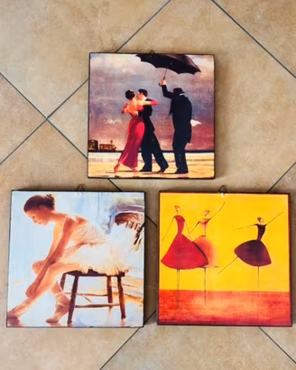 Quadretti artigianali Ballerine e Tango