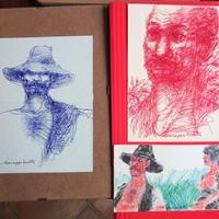 14 disegni giuseppe motti penna pennarello cera