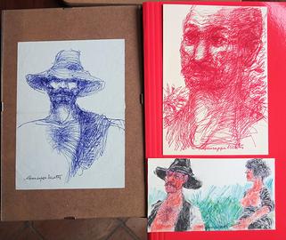 14 disegni giuseppe motti penna pennarello cera