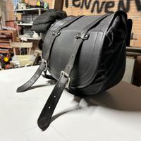 Borsa laterale pelle harley davidson moto custom