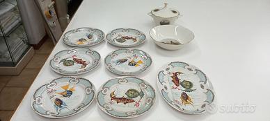 servizio piatti per portate di pesce più 2 pezzi