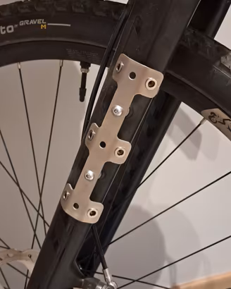 Supporto doppio bikepacking forcella carbon gravel