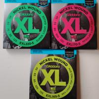 Corde D'Addario per basso a 5 corde