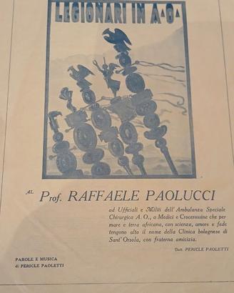 Fascicolo "LEGIONARI IN A.O." libretto "TUNISI"