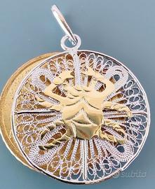 Ciondolo Zodiaco Cancro Oroscopo Filigrana Argento