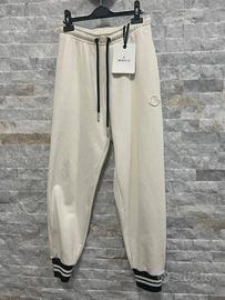 Moncler Pantalones Beige/Blanco