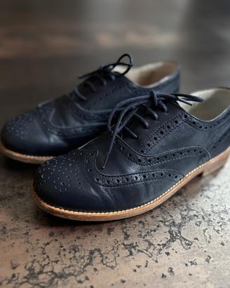 Scarpe eleganti blu stringate Il Gufo in pelle