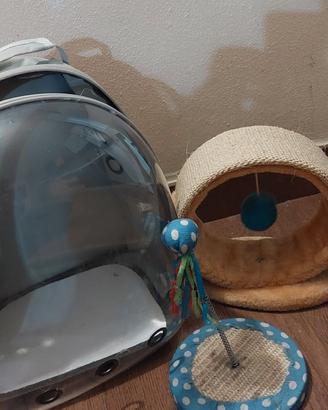 (borsa + 2 giochini) per gatti 