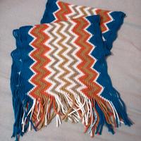 Sciarpa Last Woman con fantasia a zig-zag