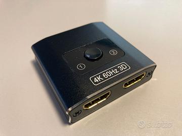 Switch HDMI 4K 60Hz HDR sdoppiatore video nuovo